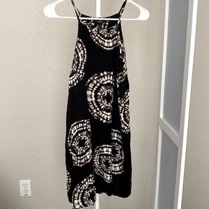 Forever 21 Black & White Tie Dye Sun Dress